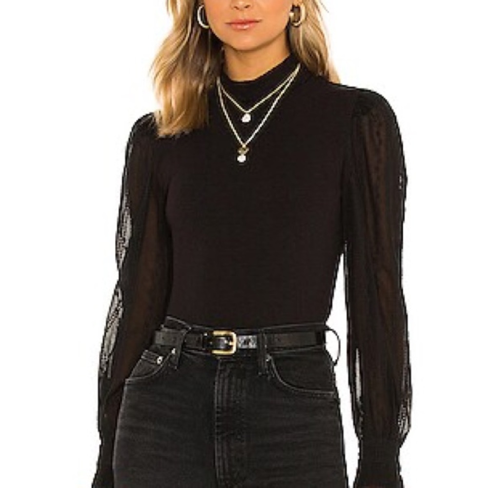 Heartloom Elegant Black Long Sleeve Calvin Top